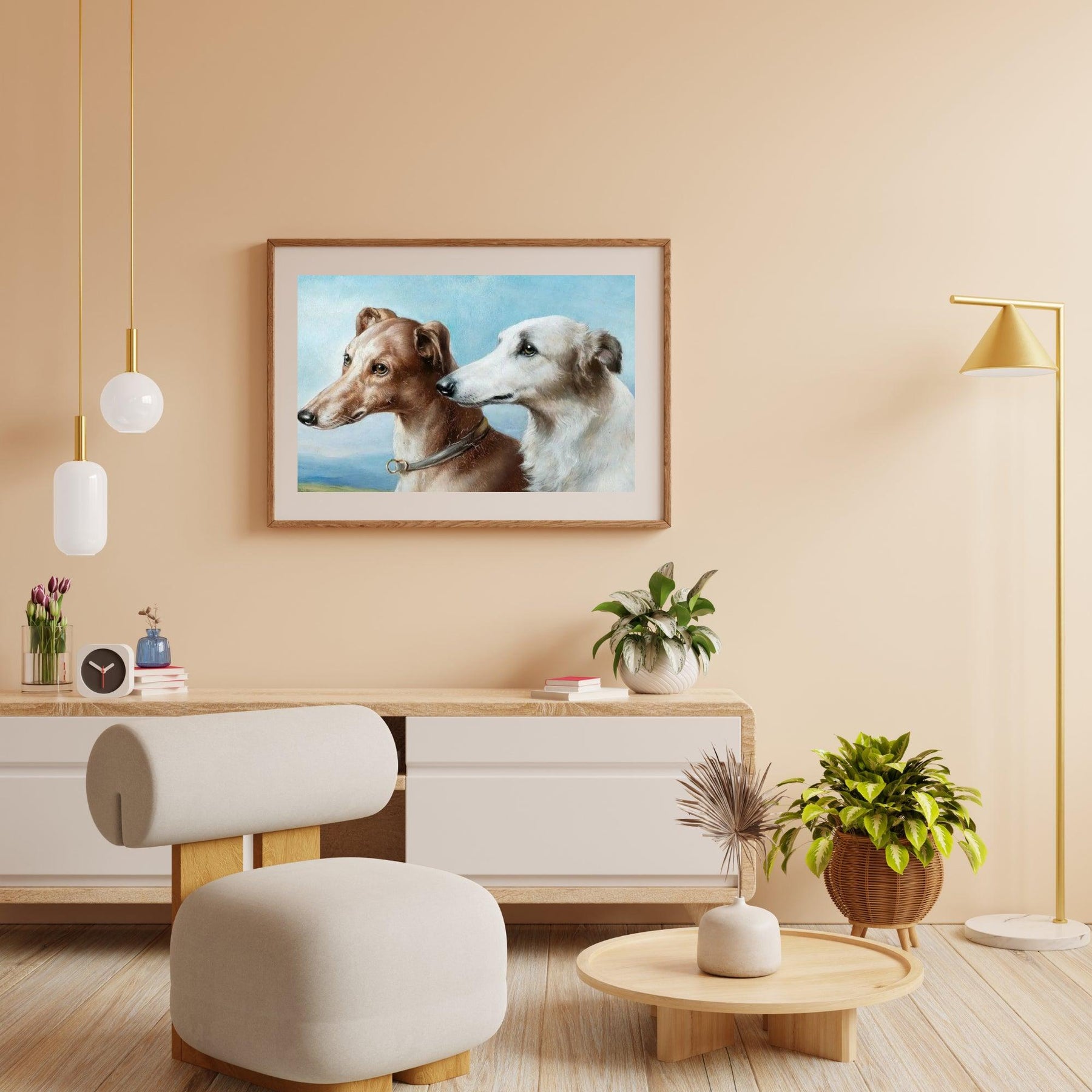 Diamond Painting - Twee windhonden