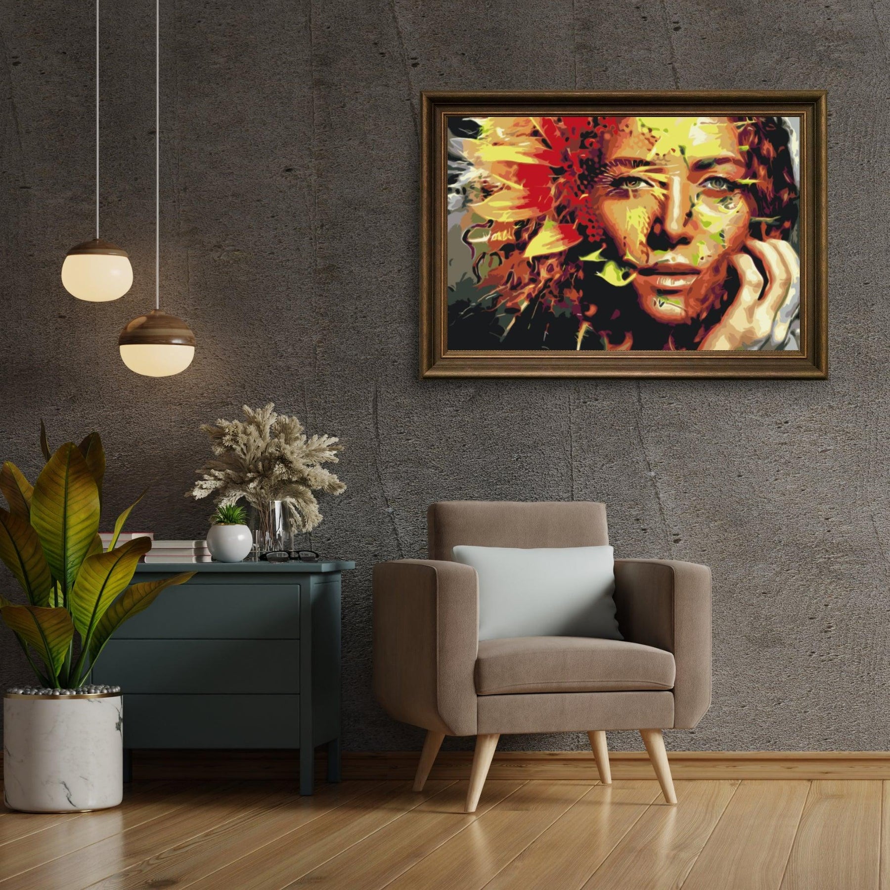 Diamond Painting - Vrouw verborgen in een zonnebloem - SEOS Shop ®
