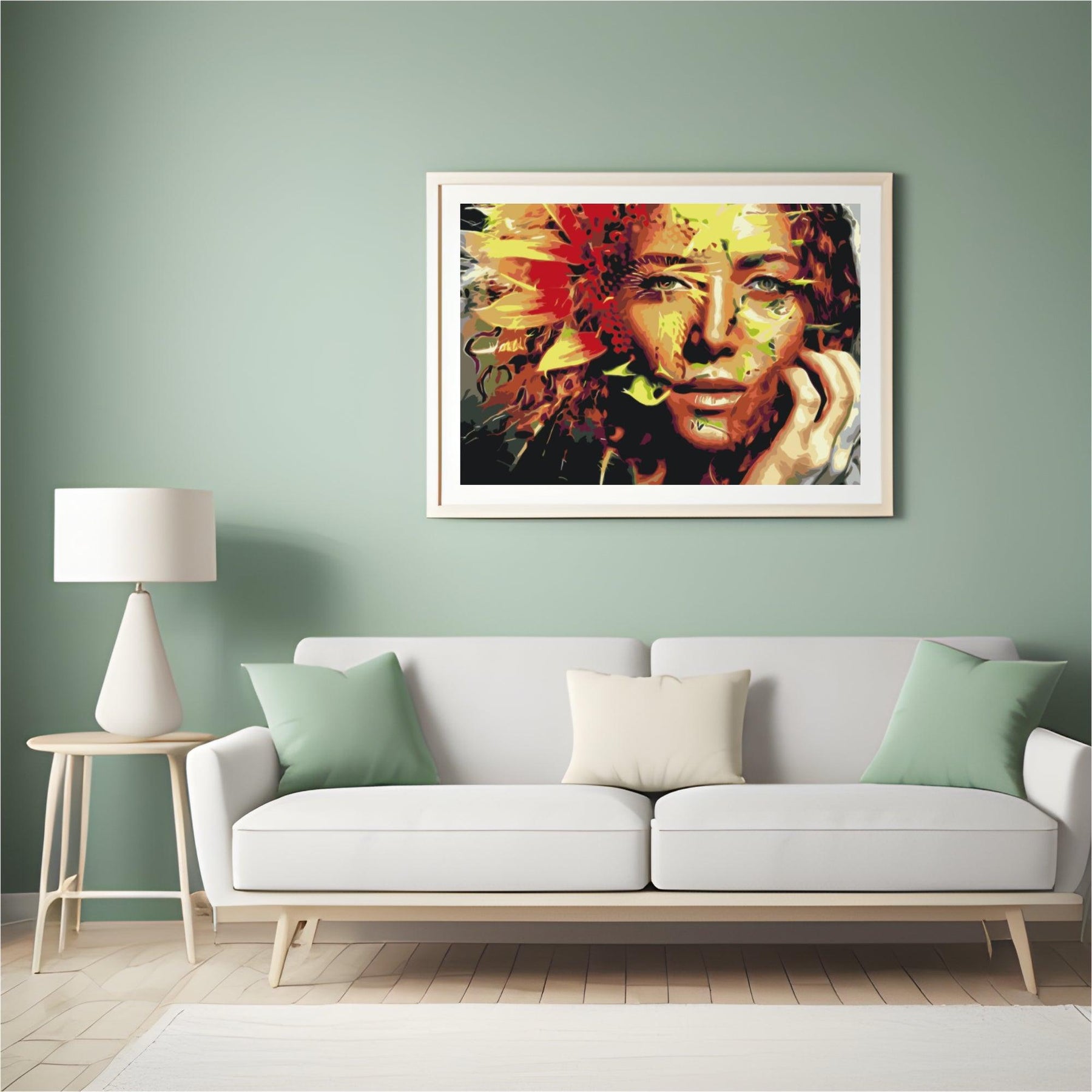 Diamond Painting - Vrouw verborgen in een zonnebloem - SEOS Shop ®