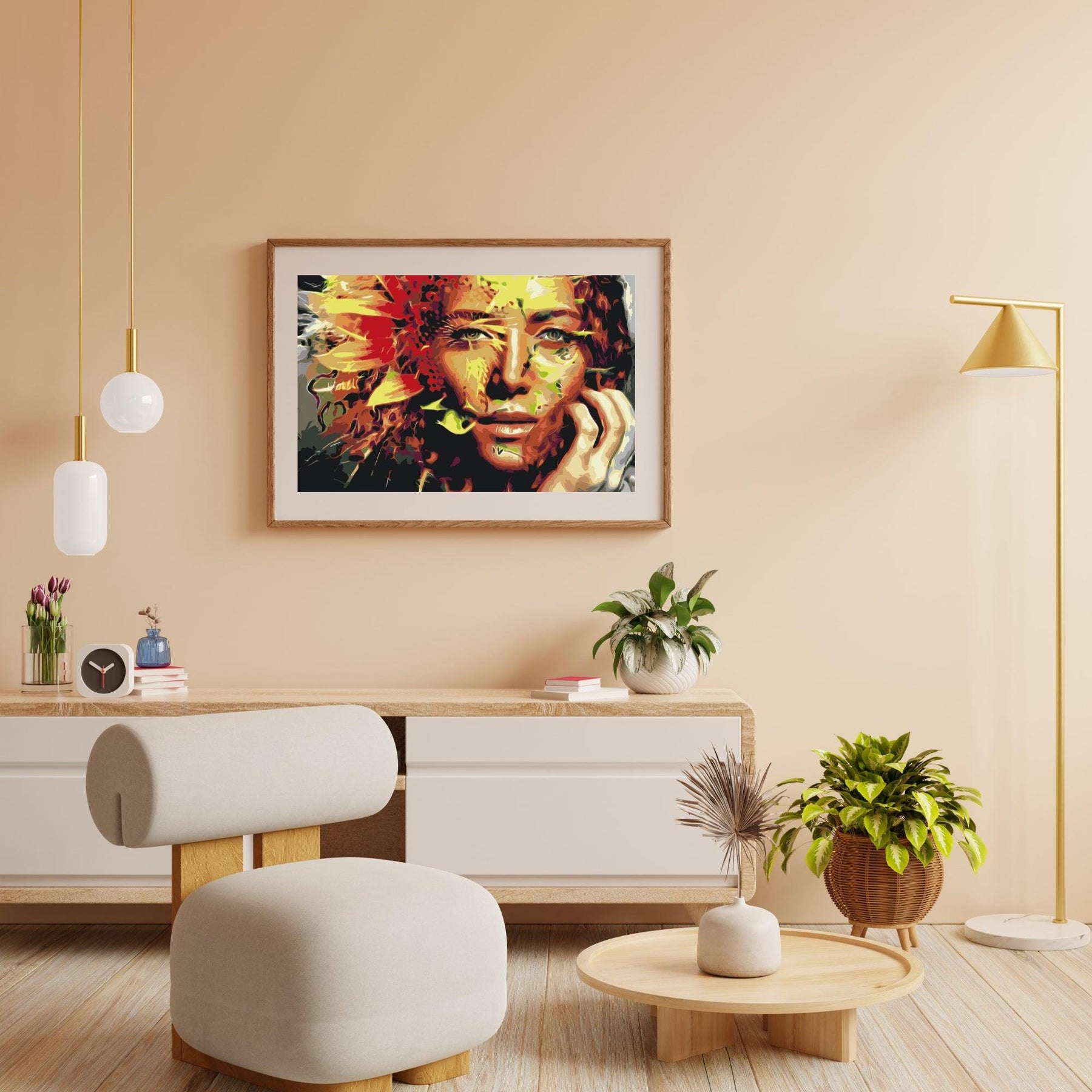 Diamond Painting - Vrouw verborgen in een zonnebloem - SEOS Shop ®