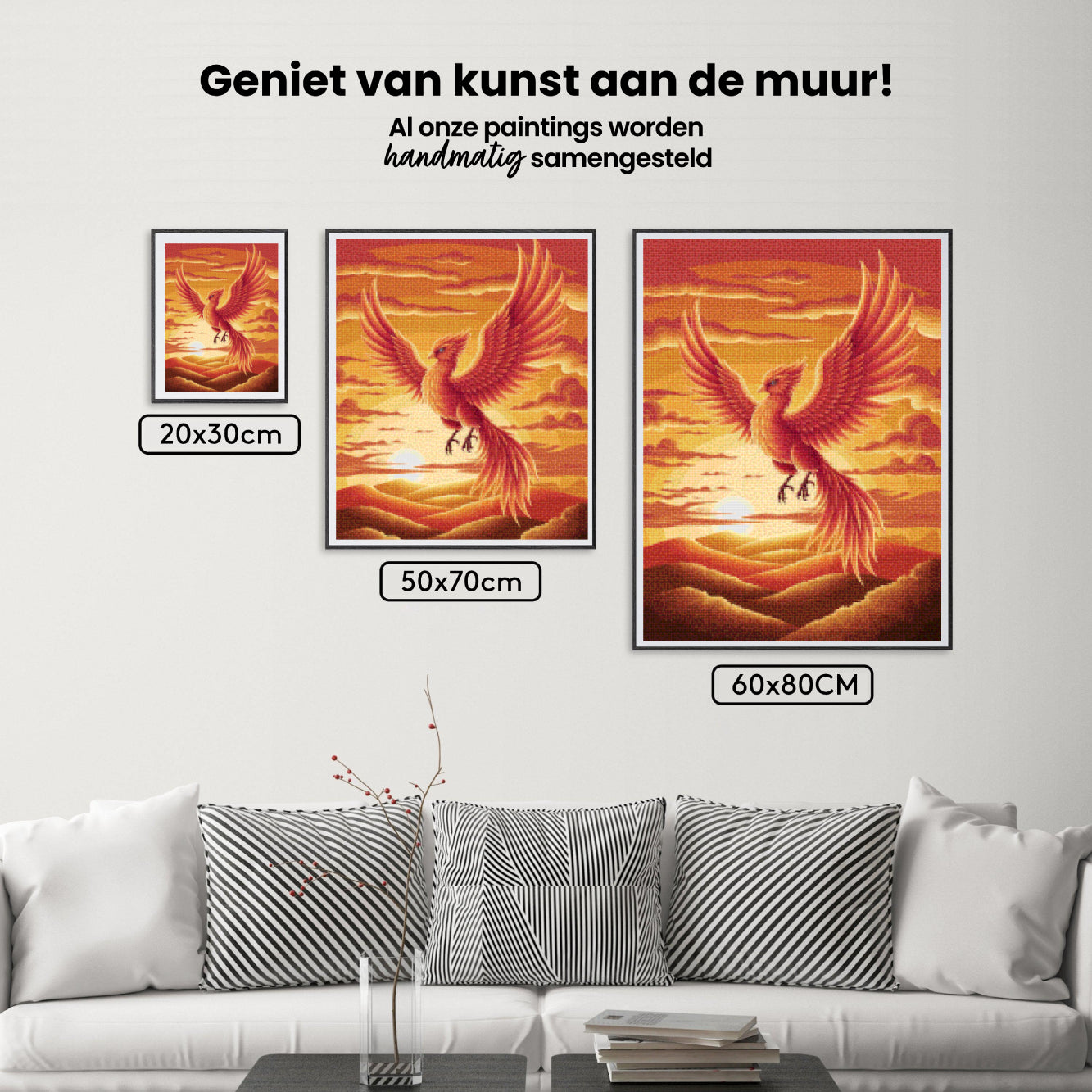 Diamond Painting - Vurige feniks in vlucht
