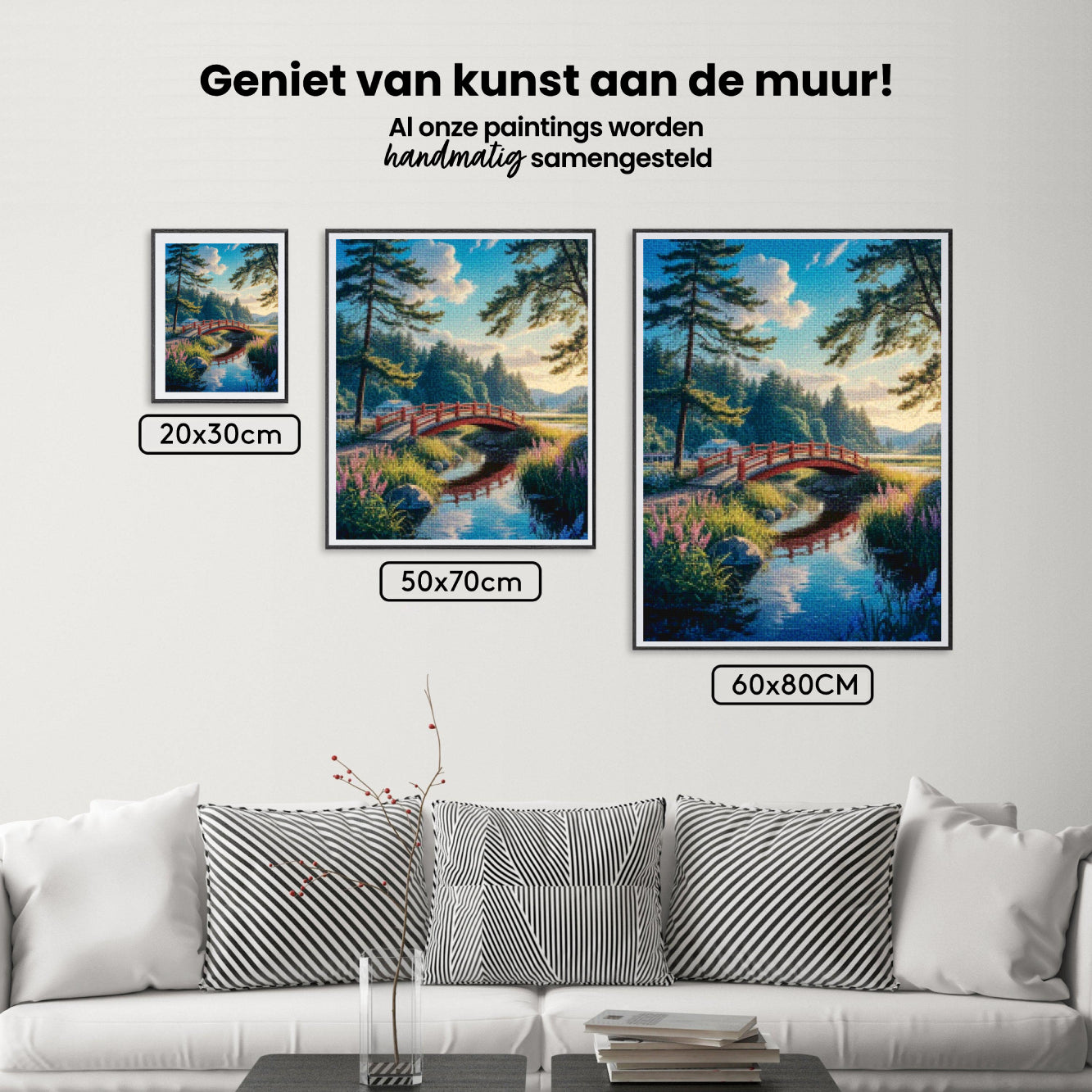 Diamond Painting - Winden over de rode brug