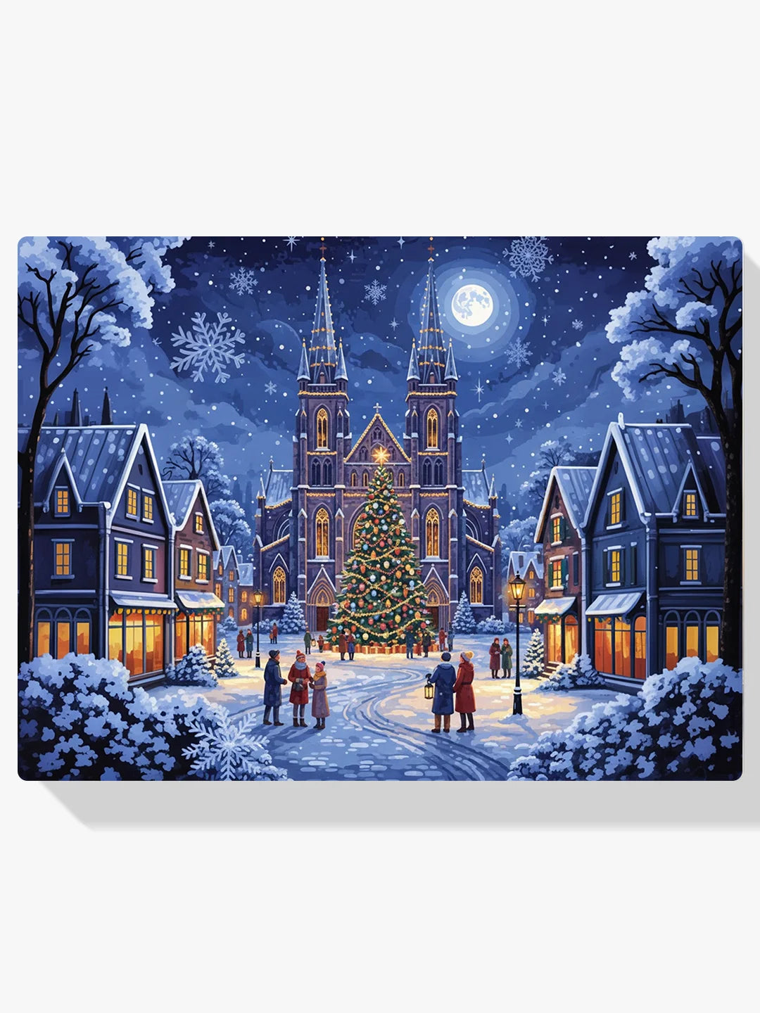 Diamond Painting - Winterkathedraal op kerstavond