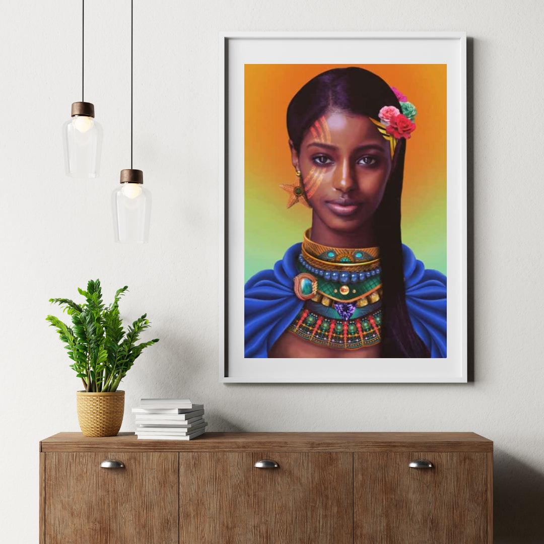 Diamond Painting Afrikaans mooi meisje - SEOS Shop ®