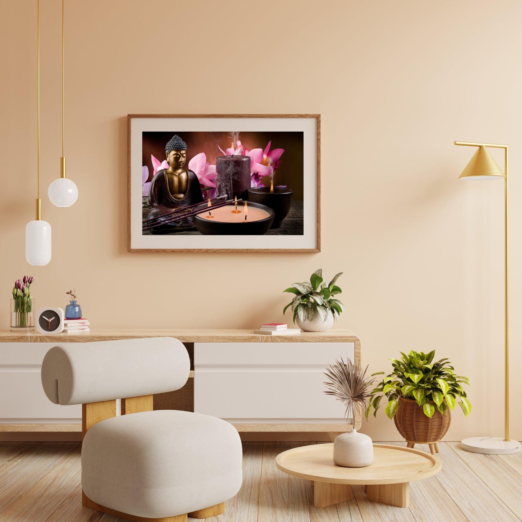 Diamond Painting Boeddha met kaarsen en bloemen – SEOS Shop ®