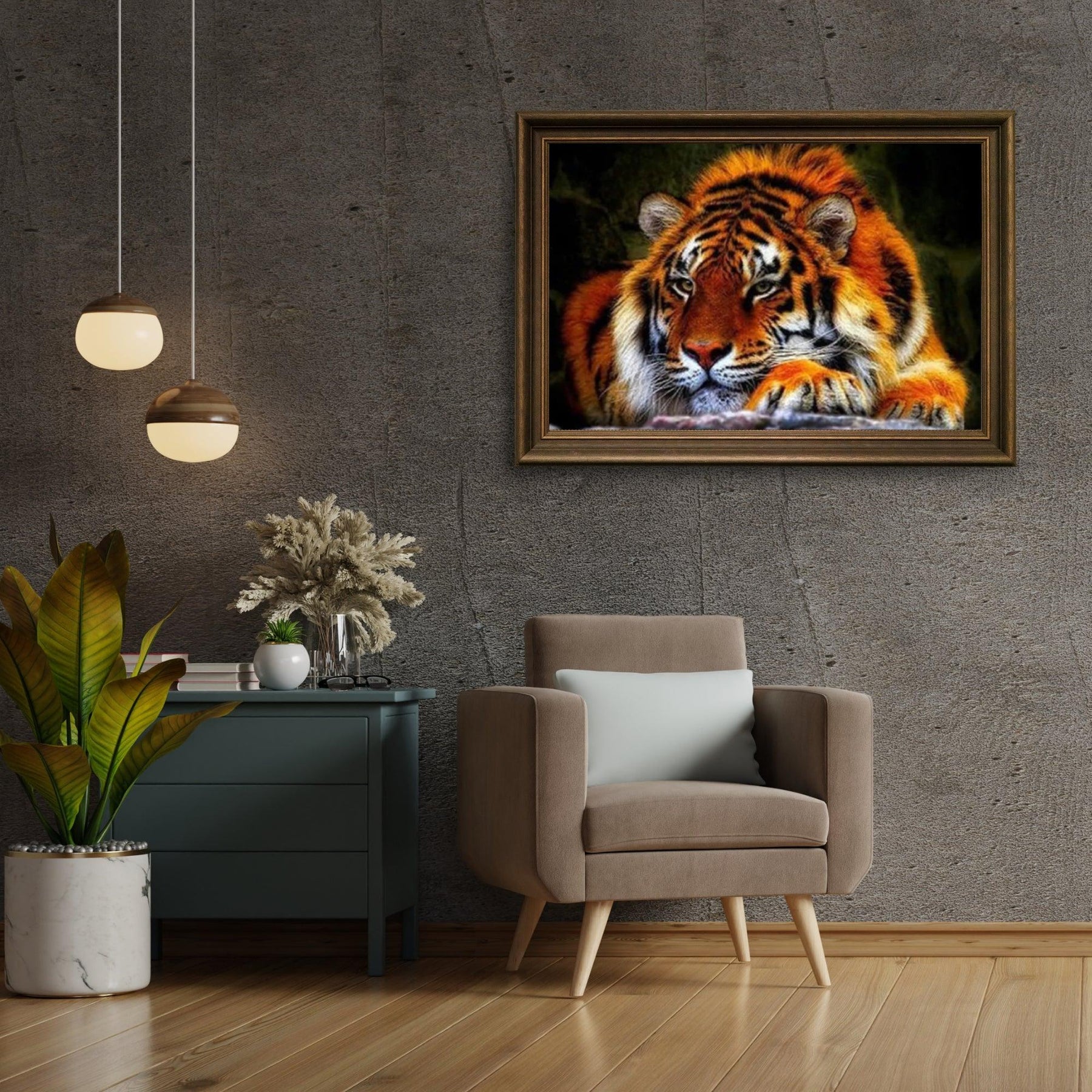 Diamond Painting Liggende Tijger - SEOS Shop ®