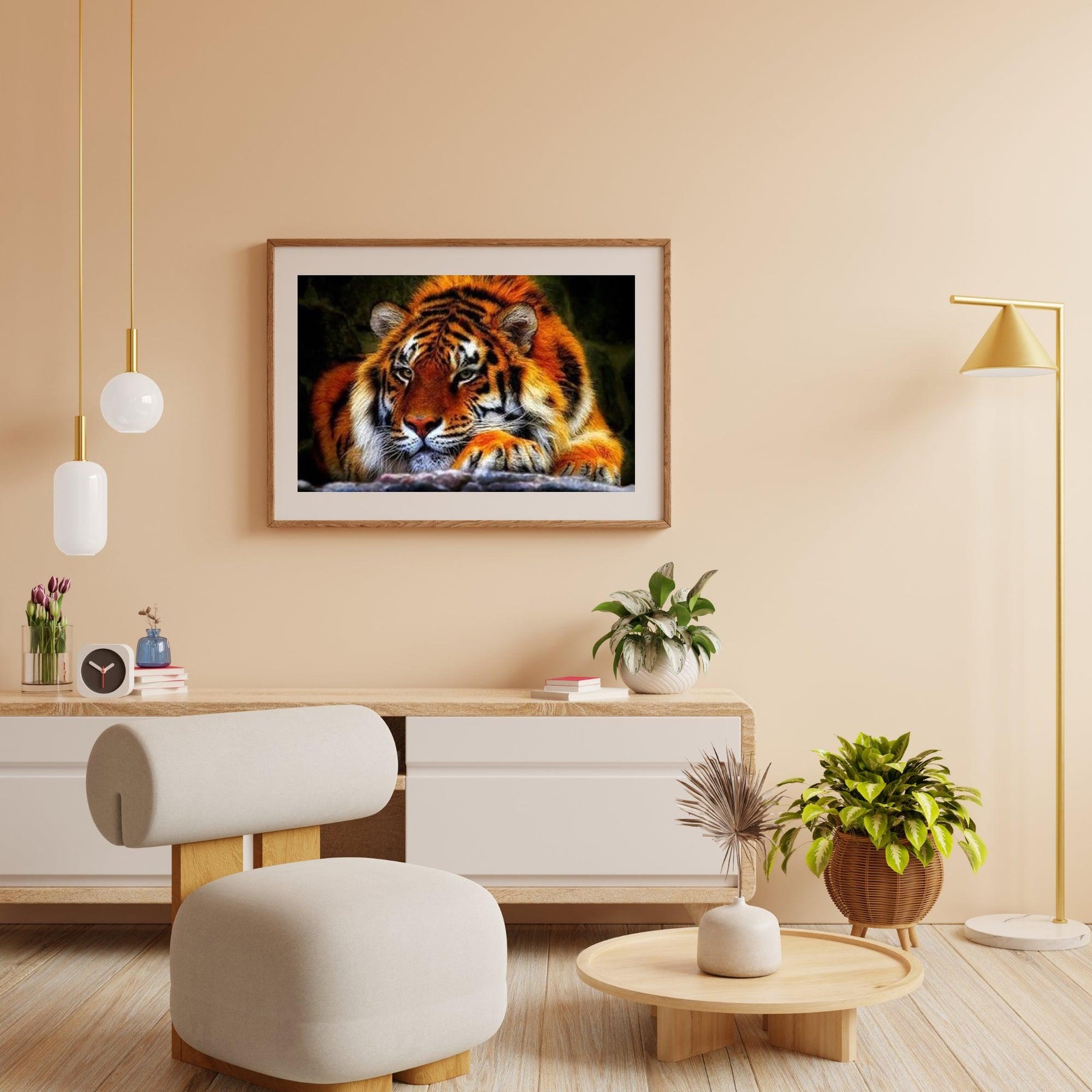 Diamond Painting Liggende Tijger - SEOS Shop ®