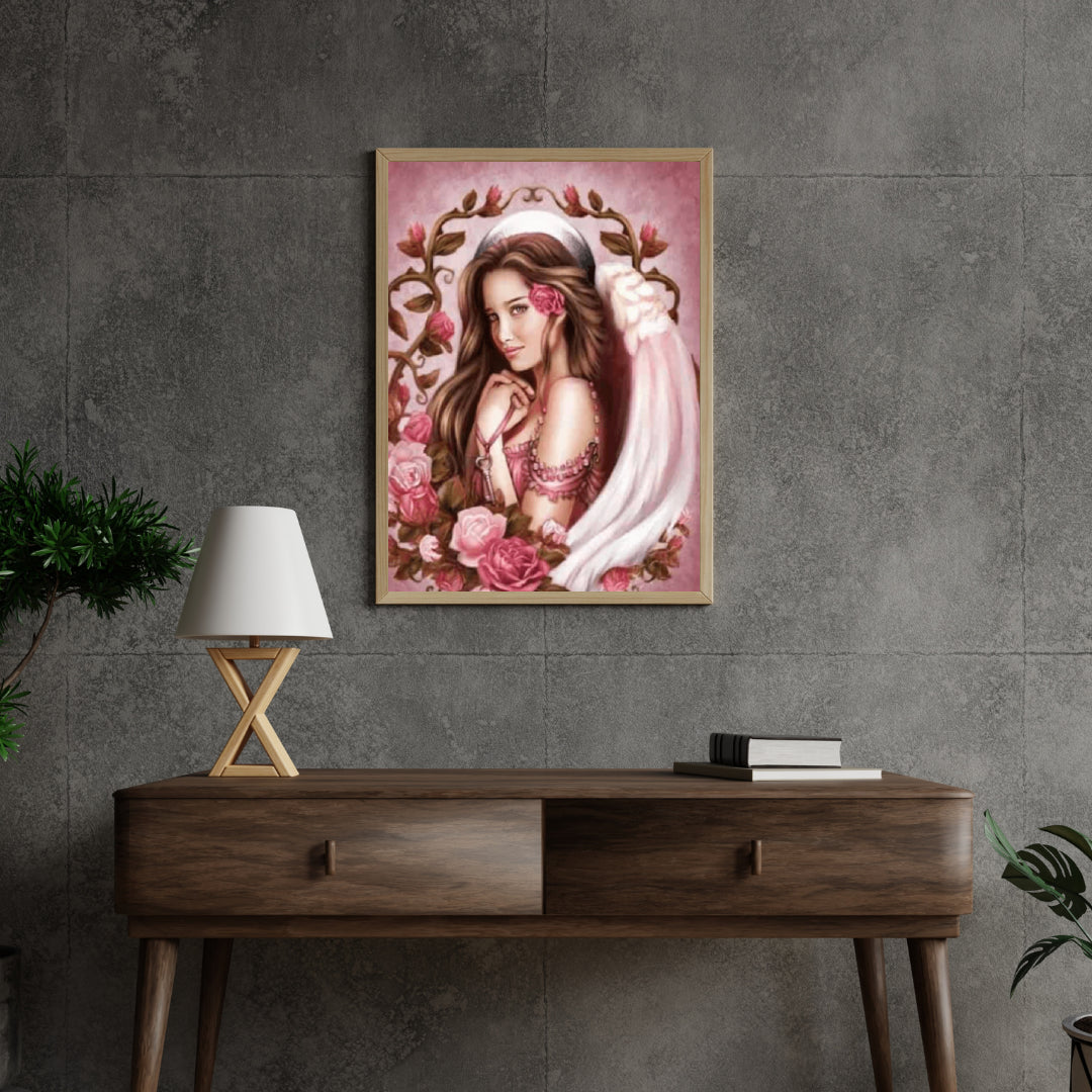 Diamond Painting Meisje met roos - SEOS Shop ®