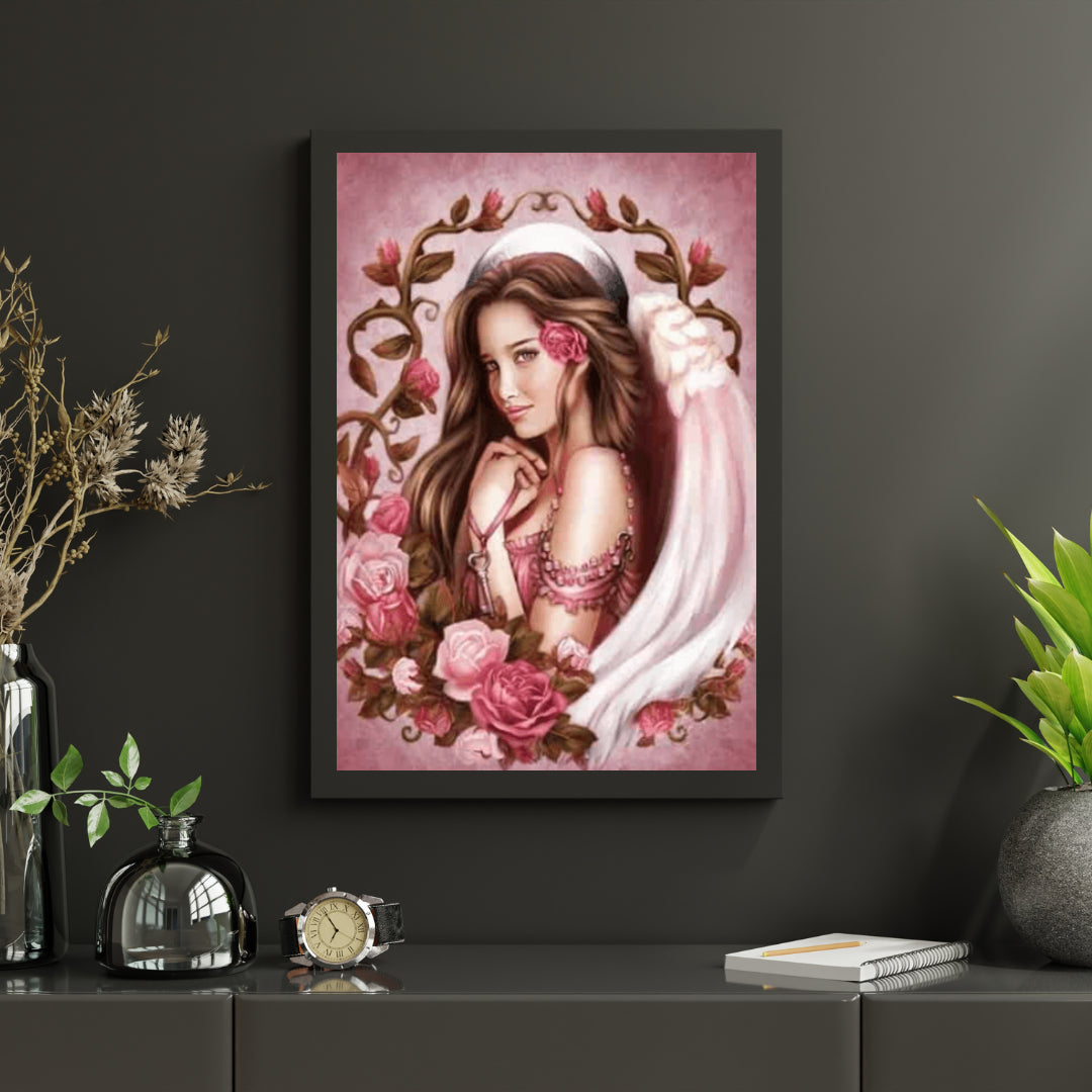 Diamond Painting Meisje met roos - SEOS Shop ®