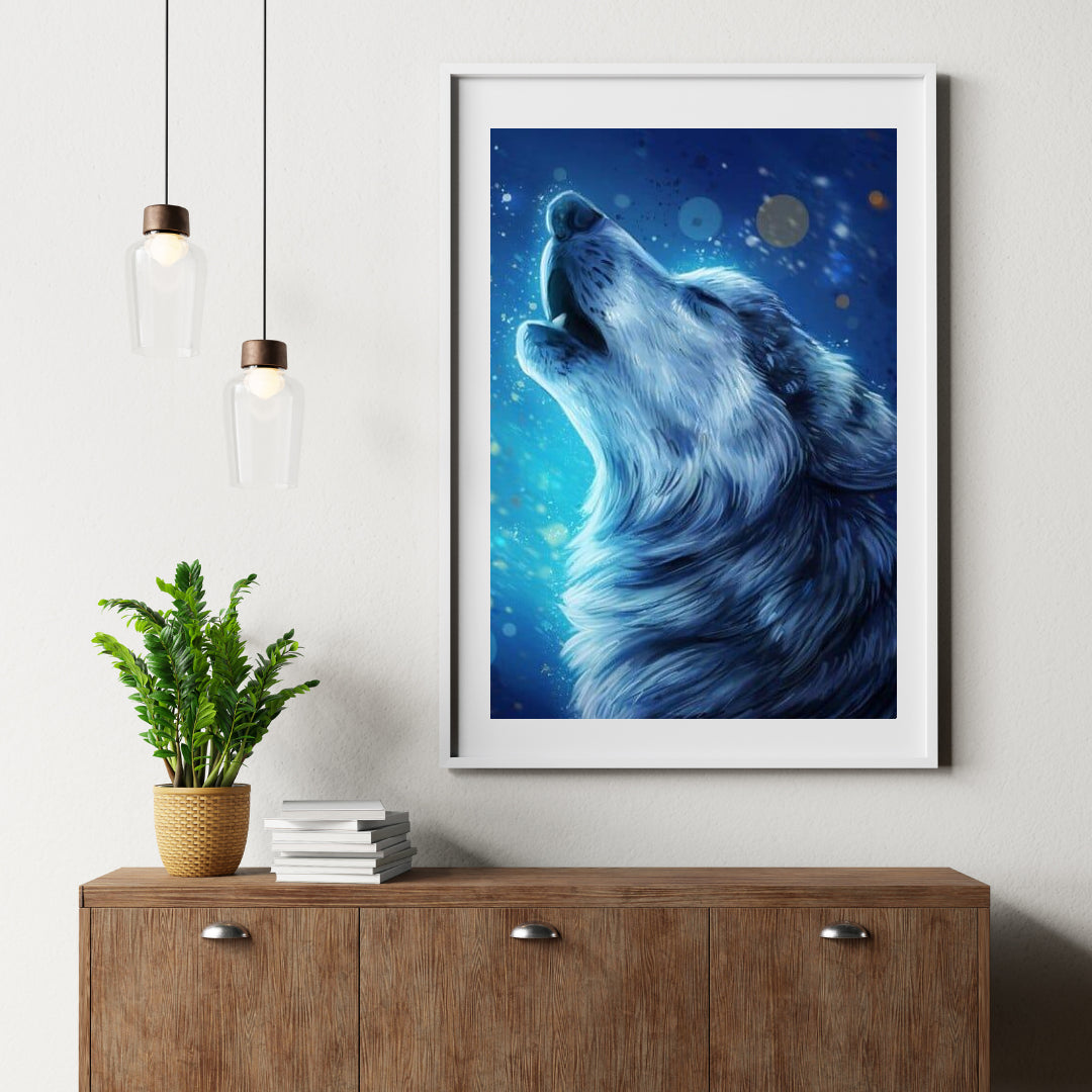 Diamond Painting Mooie Wolf Brullen - SEOS Shop ®