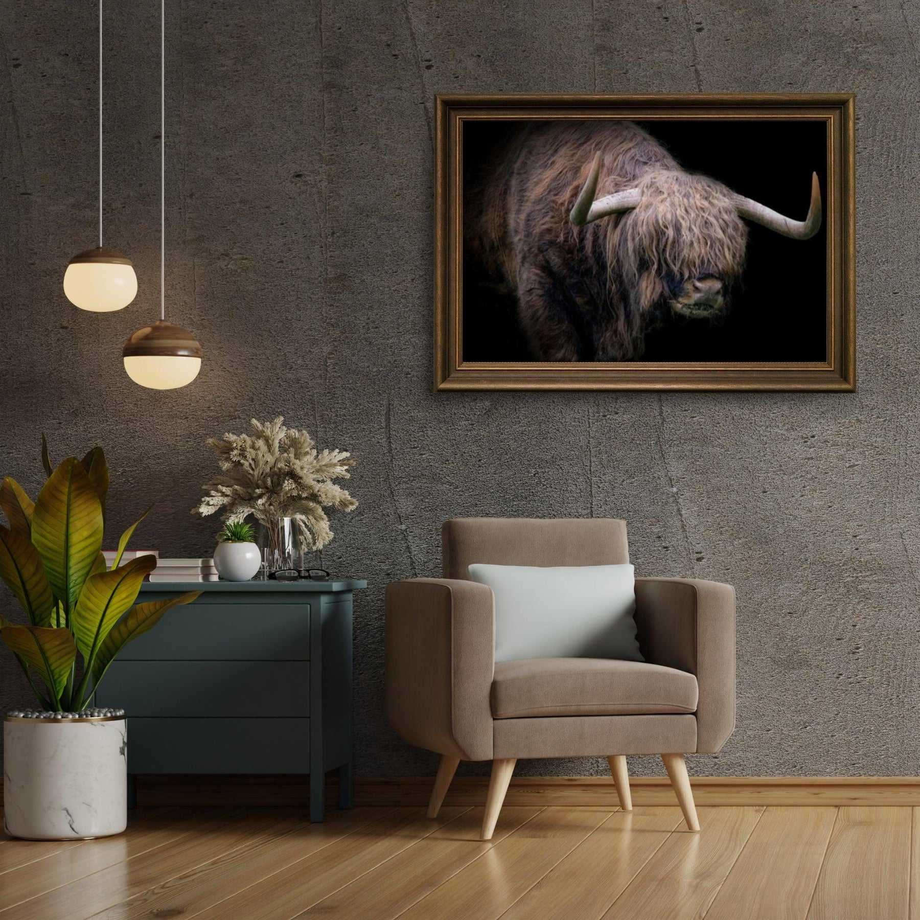 Diamond Painting Schotse hooglander - Schotse hooglander met dikke vacht - SEOS Shop ®