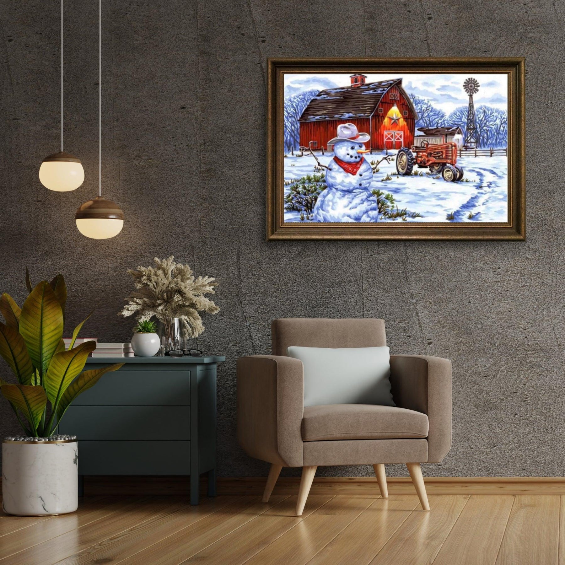 Diamond Painting Winterboerderij - SEOS Shop ®