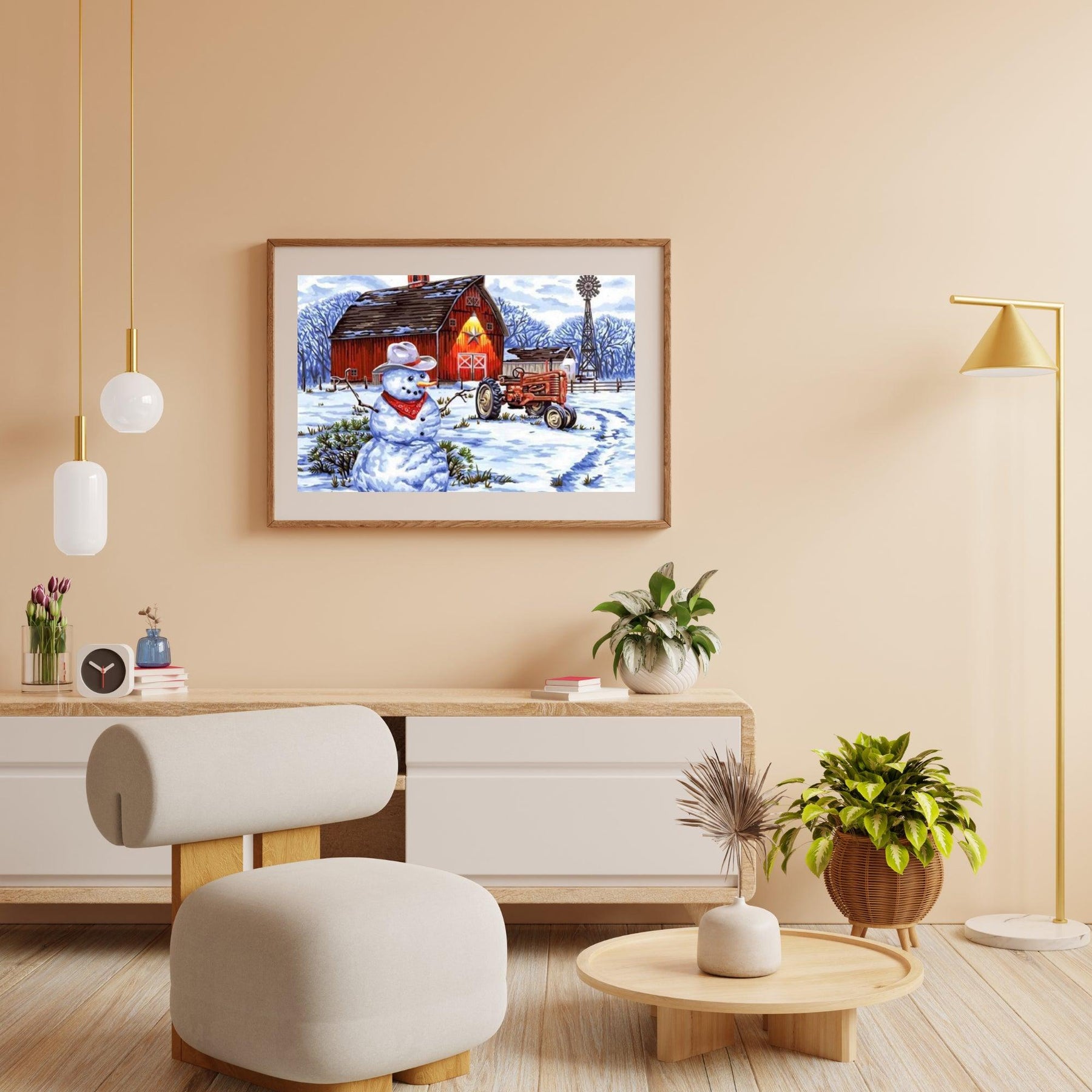 Diamond Painting Winterboerderij - SEOS Shop ®