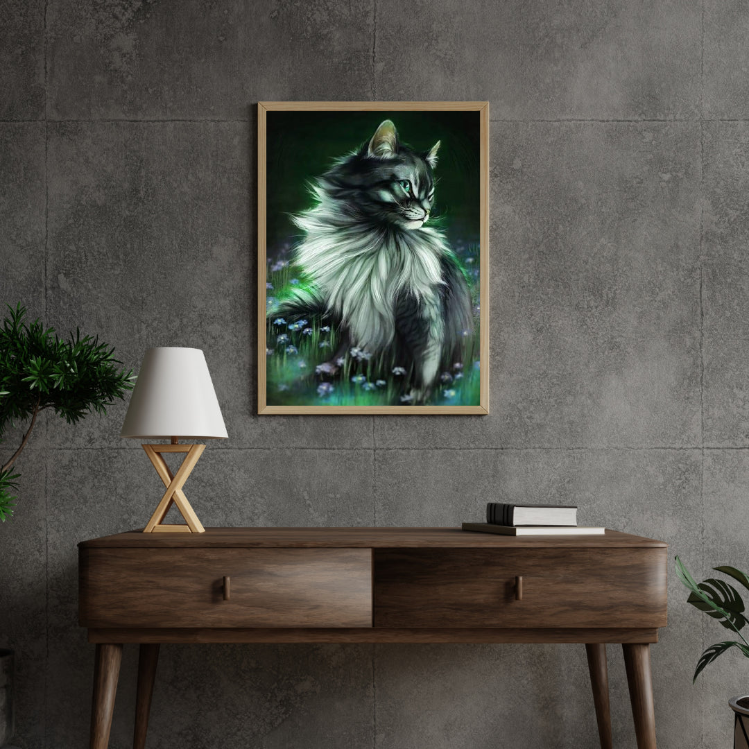 Diamond Painting Zwarte kat gloeit - SEOS Shop ®