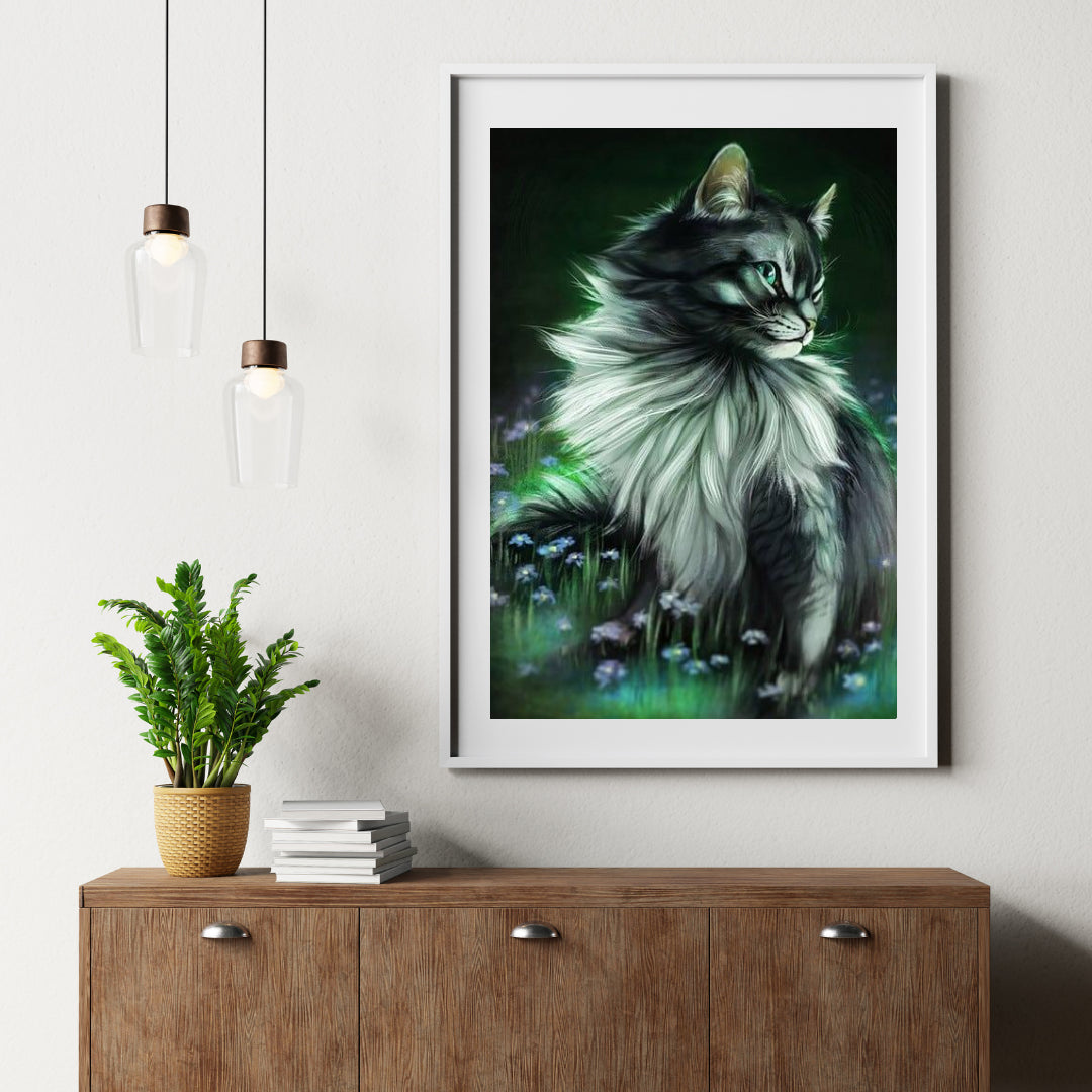 Diamond Painting Zwarte kat gloeit - SEOS Shop ®
