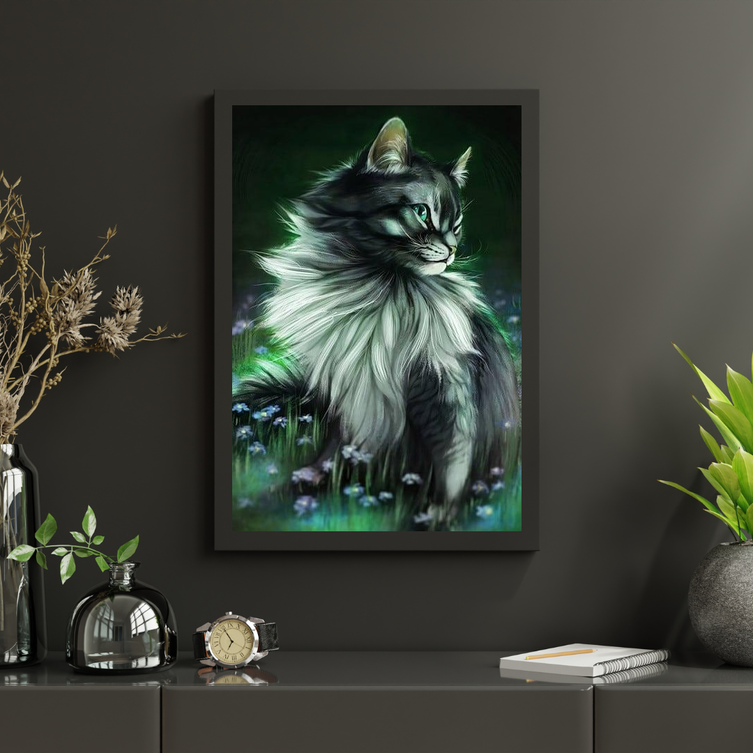 Diamond Painting Zwarte kat gloeit - SEOS Shop ®