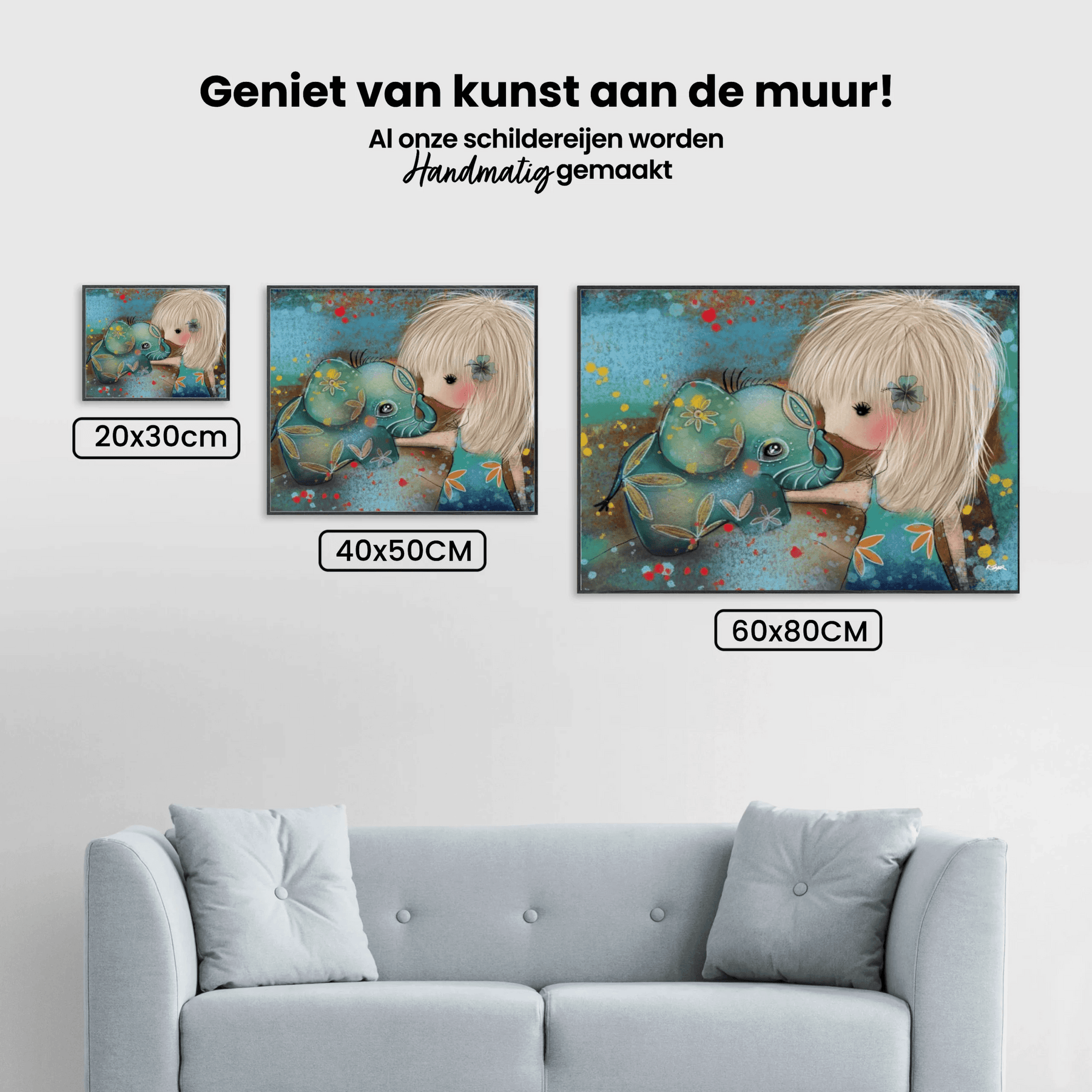 Dimond Painting Olifant met meisje - SEOS Shop®