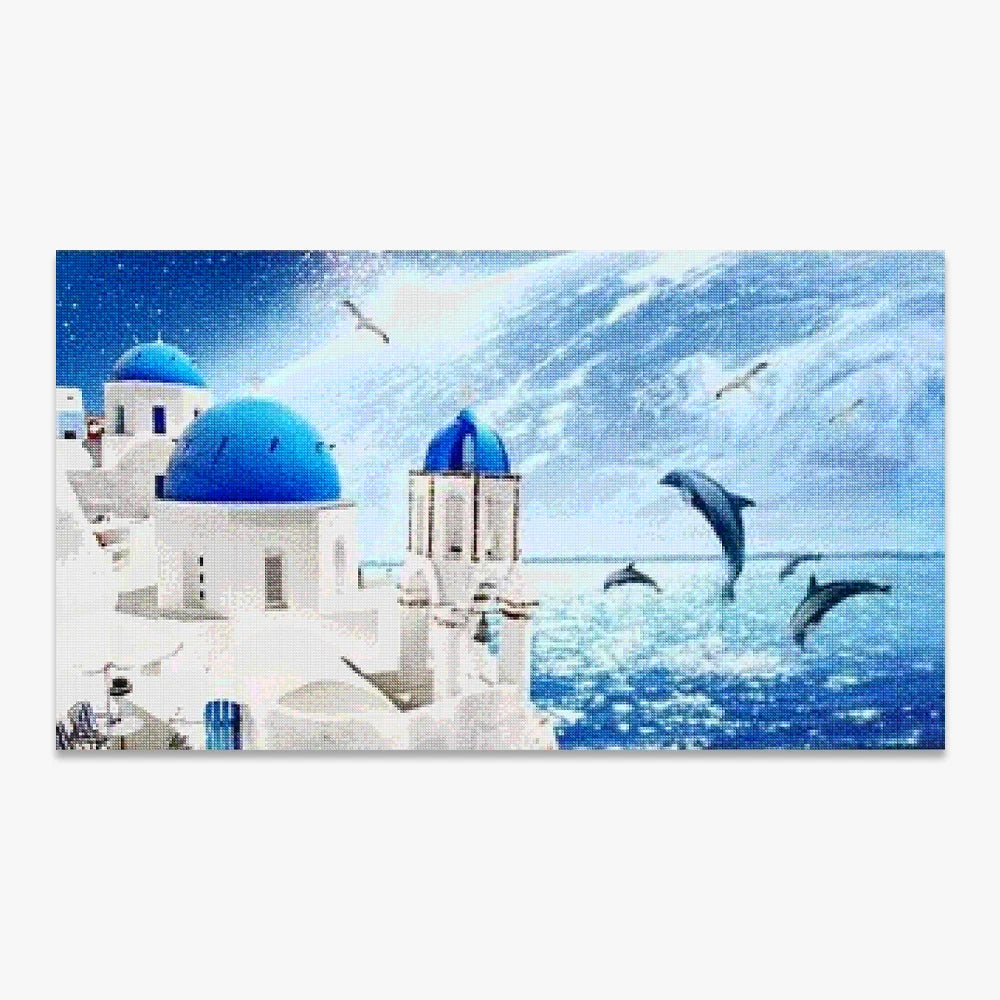 Dolfijnen in het water | Groot Formaat - Seos SHOP