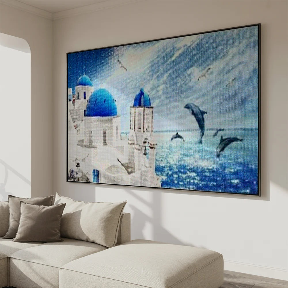 Dolfijnen in het water | Groot Formaat - Seos SHOP