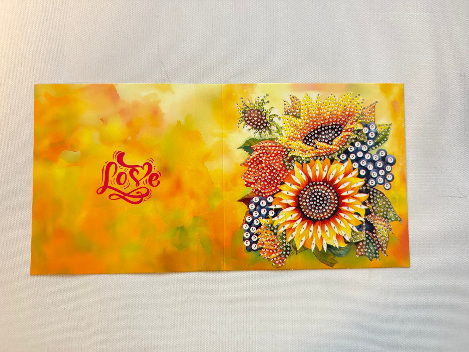 Diamond painting wenskaart - set van 12 - inclusief enveloppen