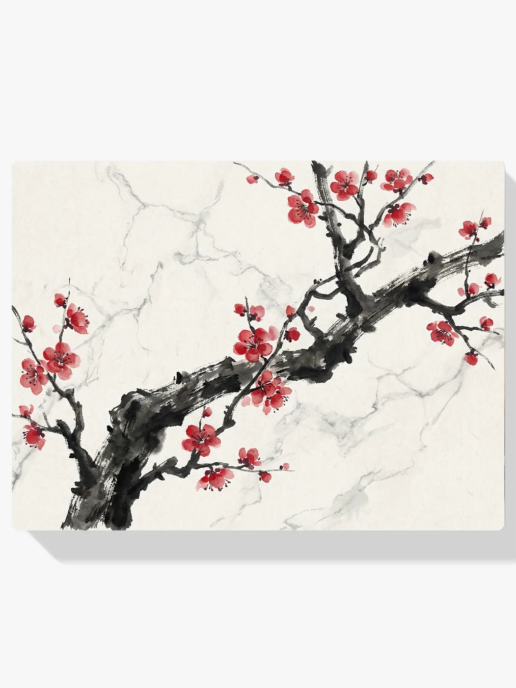 Diamond Painting - Inkttak met rode bloesem