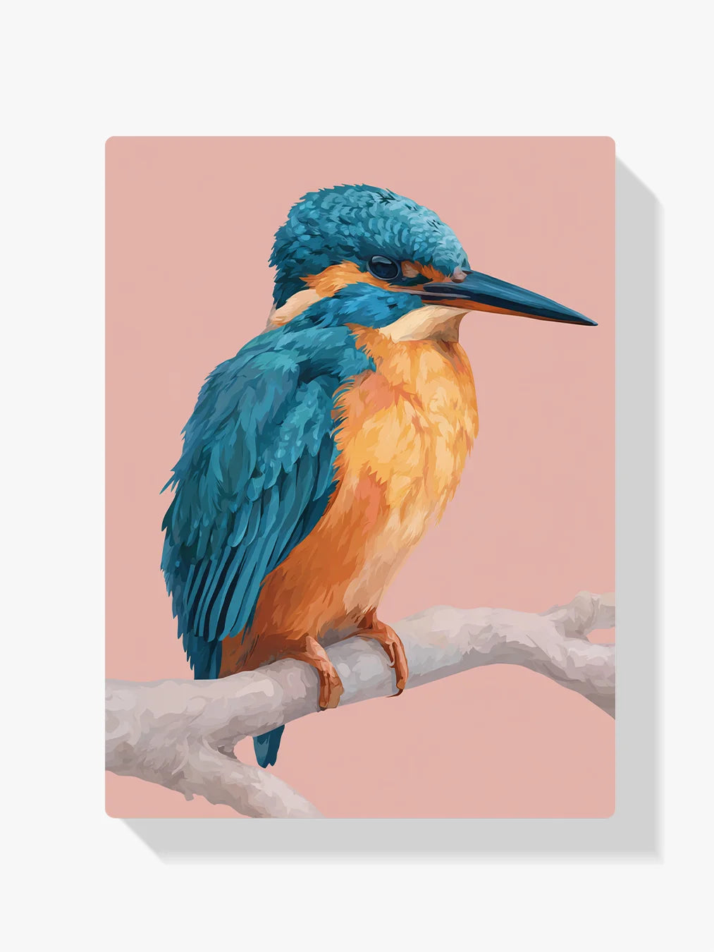 Diamond Painting - Aquarel IJsvogel op Tak