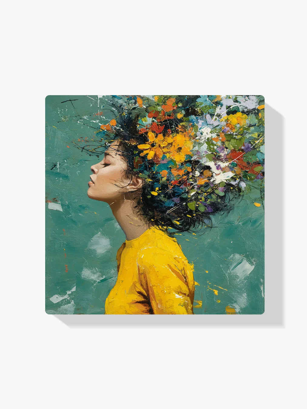 Diamond Painting - Het meisje en de bloemen