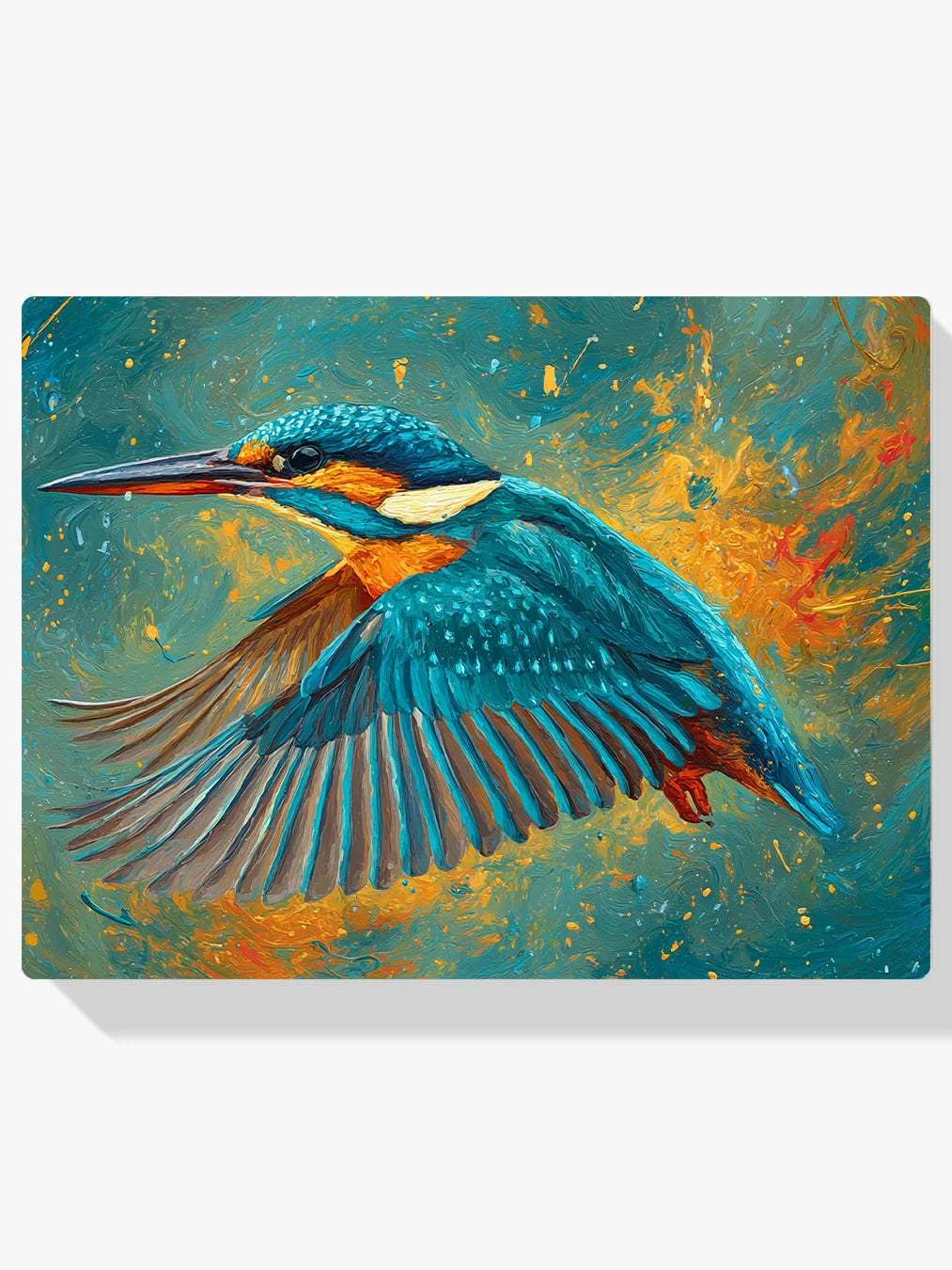 Diamond Painting - IJsvogel in Actie door Vuur en Wind