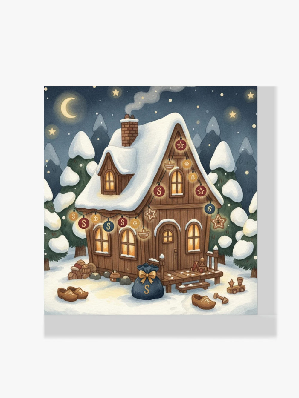 Mini Diamond Painting - Klein huisje met lampjes