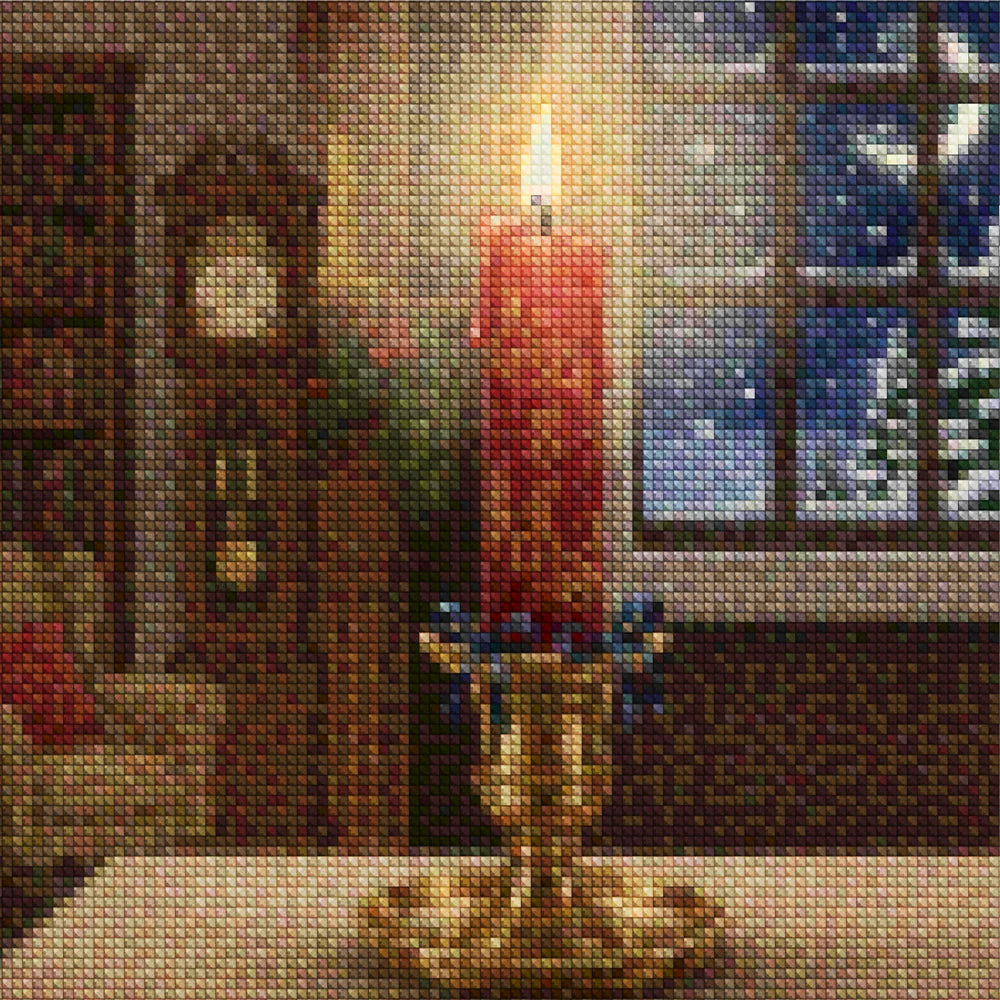 Mini Diamond Painting - Feestelijke kaars