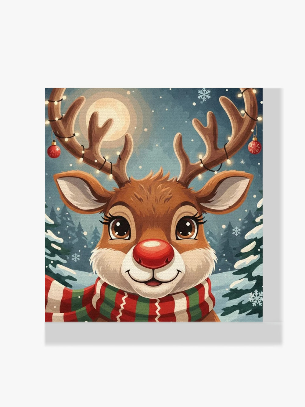 Mini Diamond Painting - Schattig rendiergezicht