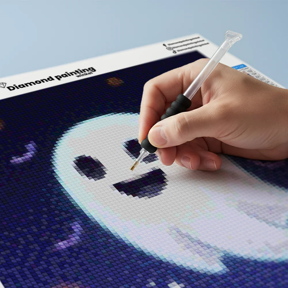 Mini Diamond Painting - Spookachtige Geest Emoji