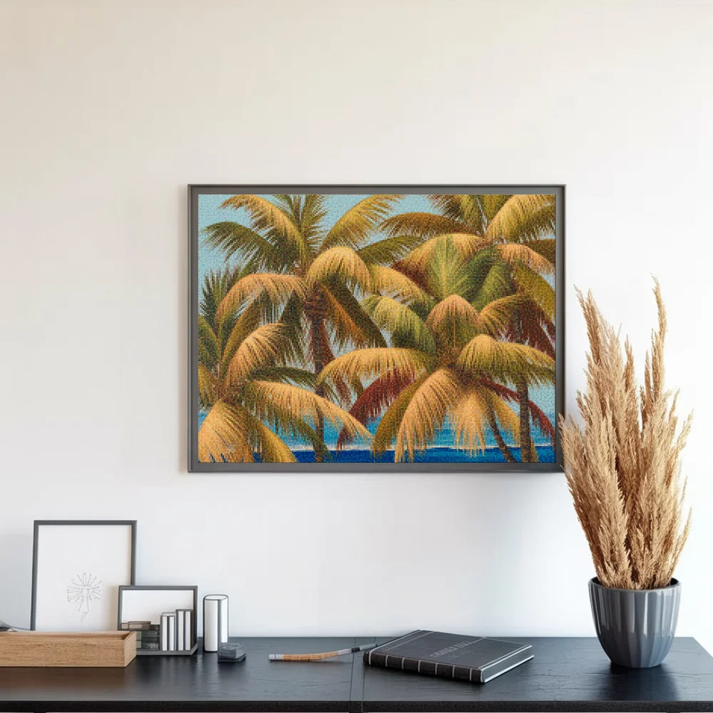 Diamond Painting - Gouden Palmen