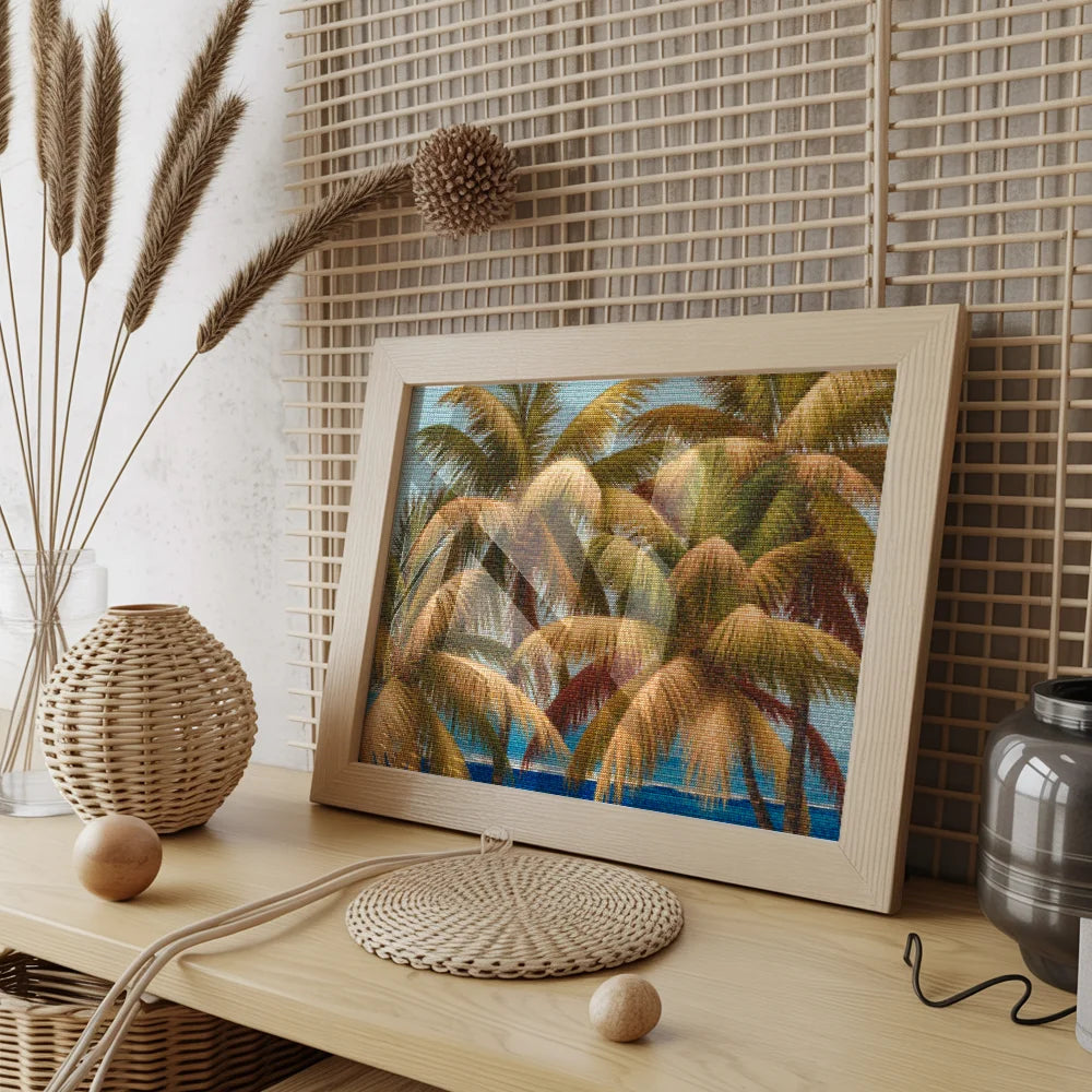 Diamond Painting - Gouden Palmen