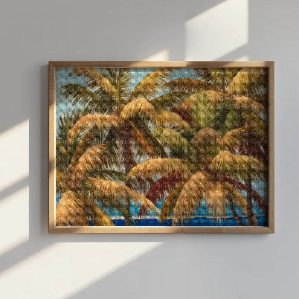 Diamond Painting - Gouden Palmen