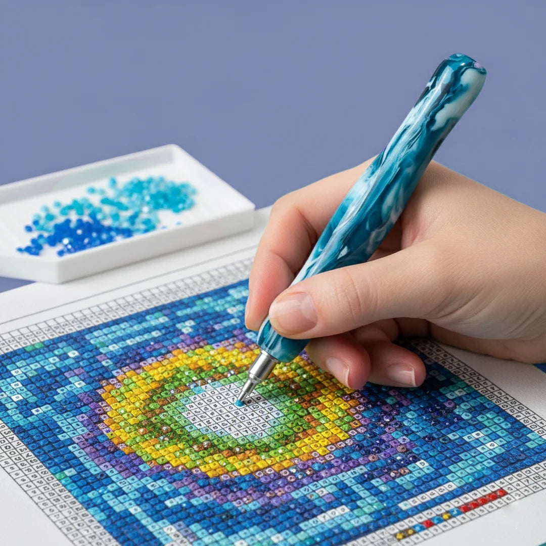 Premium Diamond Painting Pen Oceaan Blauw