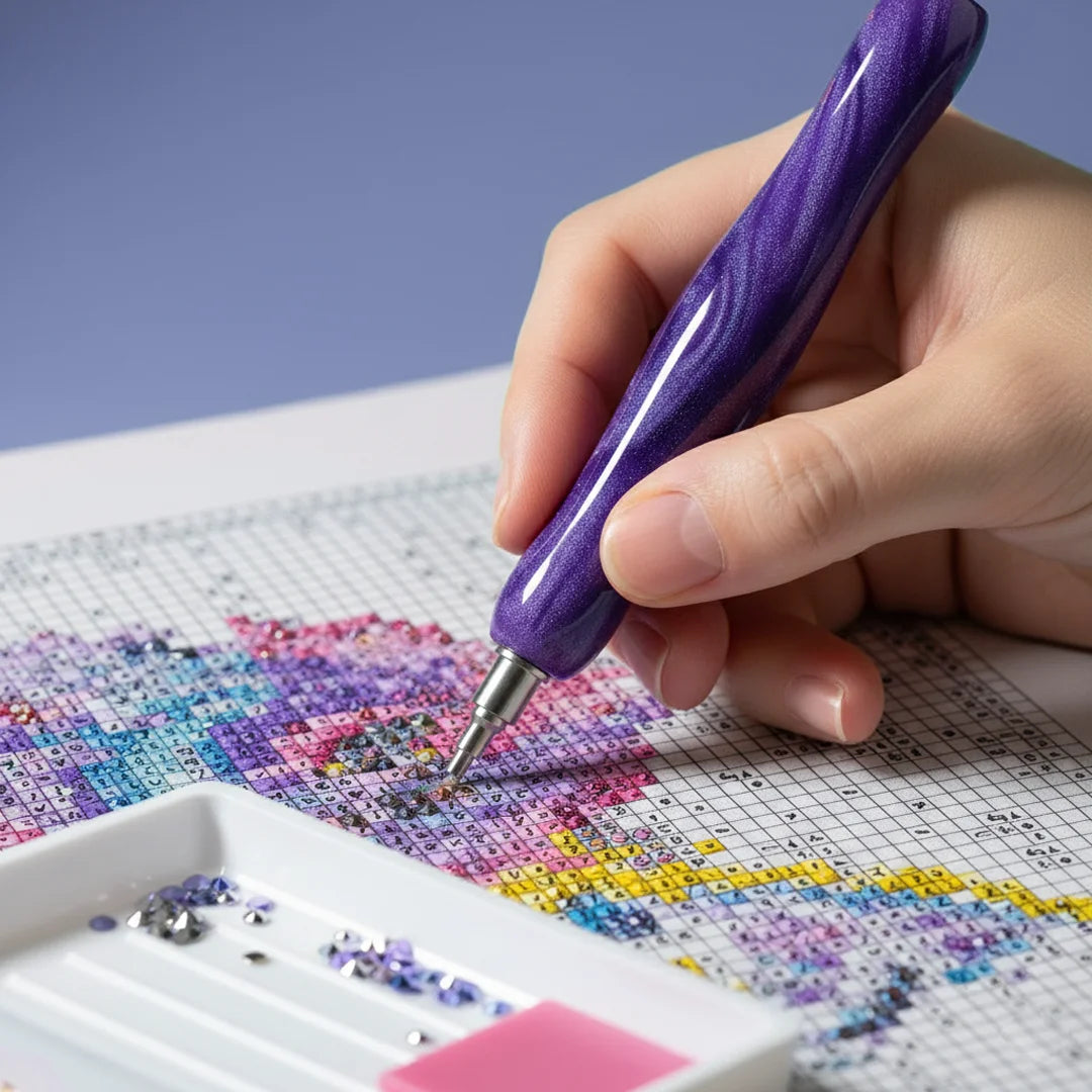 Premium Diamond Painting Pen Sterrenstof Paars