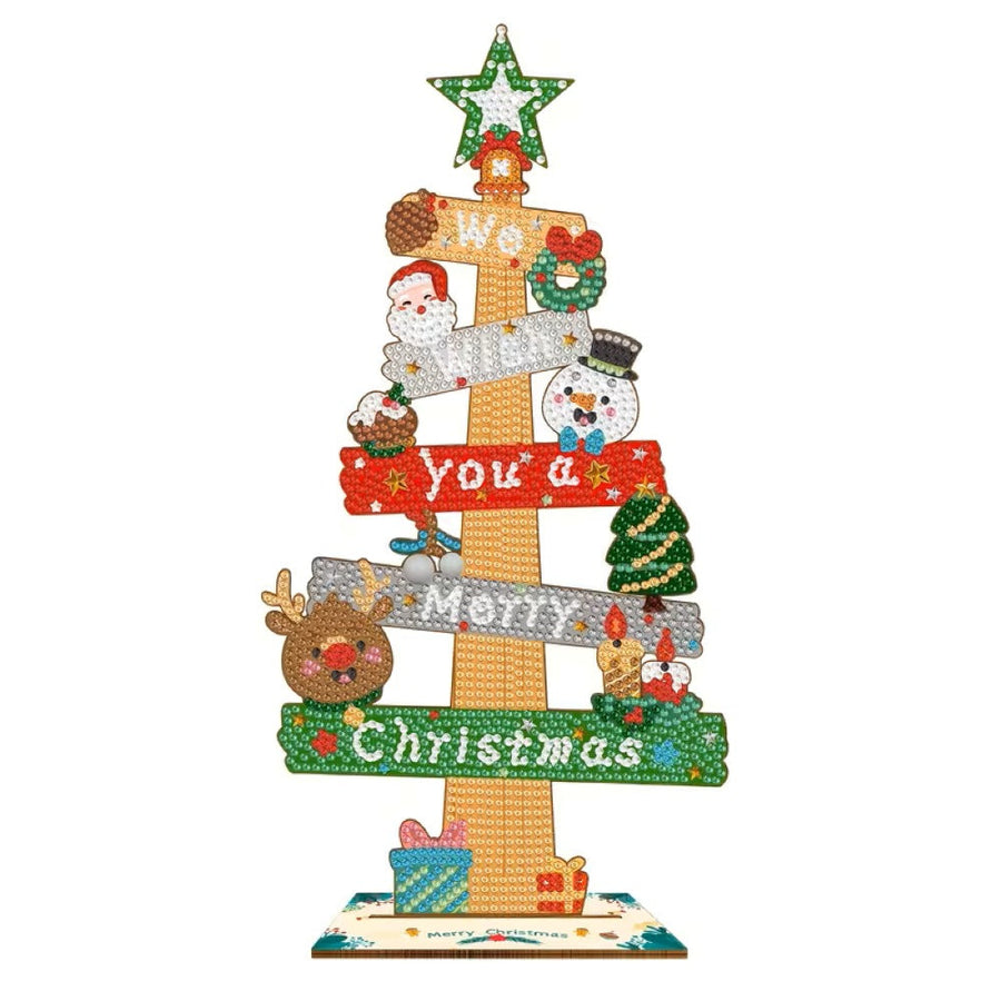 diamond painting ornament - merry christmas – afbeelding 1