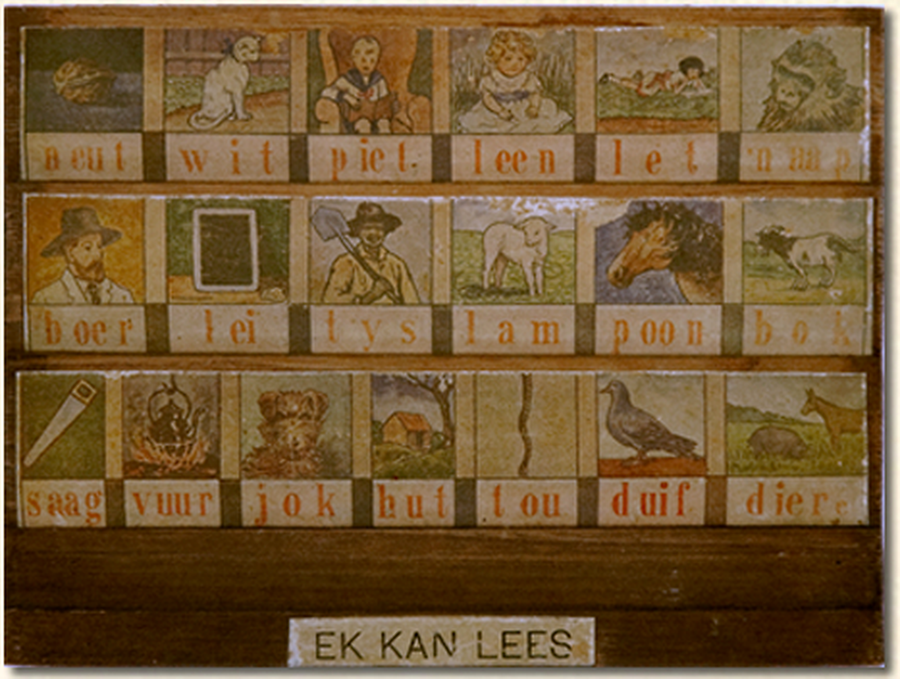 diamond painting zuid-afrikaans leesplankje 1930 gebaseerd op E. Tismeer en L.B. Hosking uit omstreeks 1930