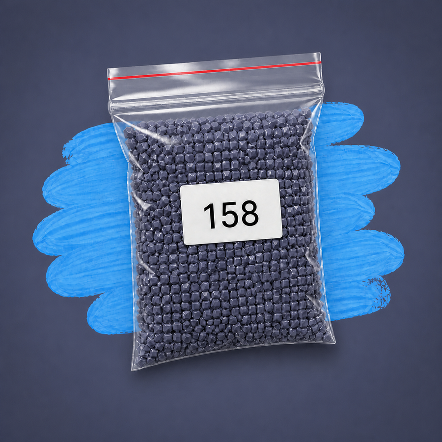 Zakje diamond-paintingsteentjes met kleurcode DMC 158