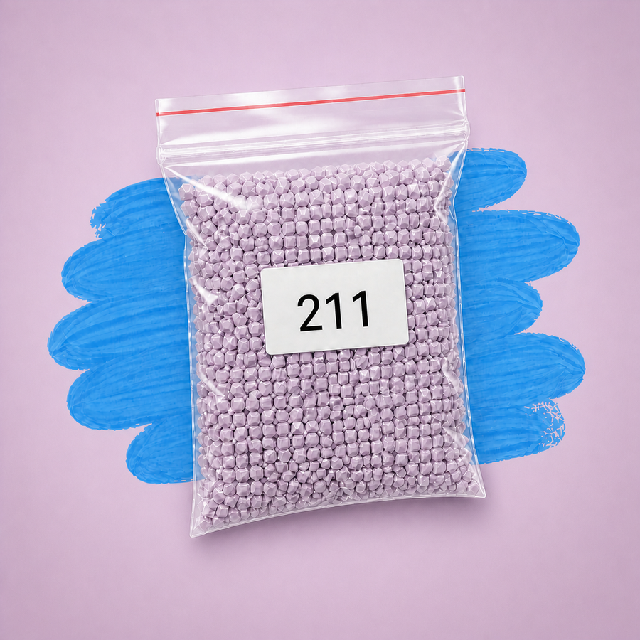 Zakje diamond-paintingsteentjes met kleurcode DMC 211