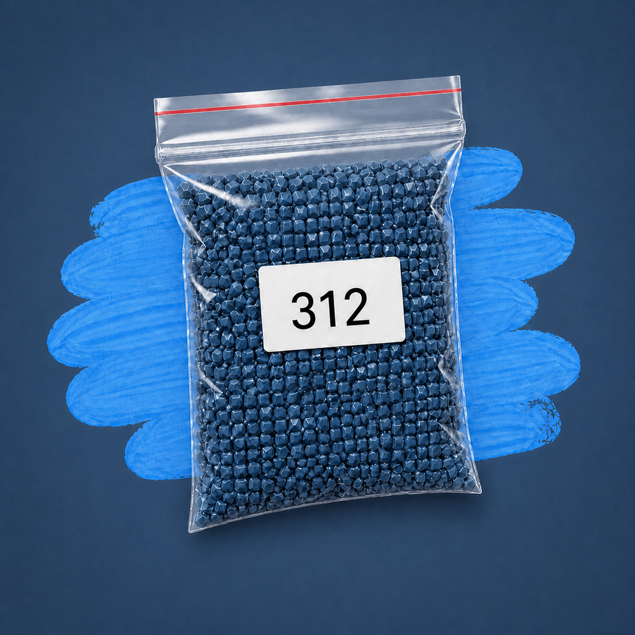 Zakje diamond-paintingsteentjes met kleurcode DMC 312