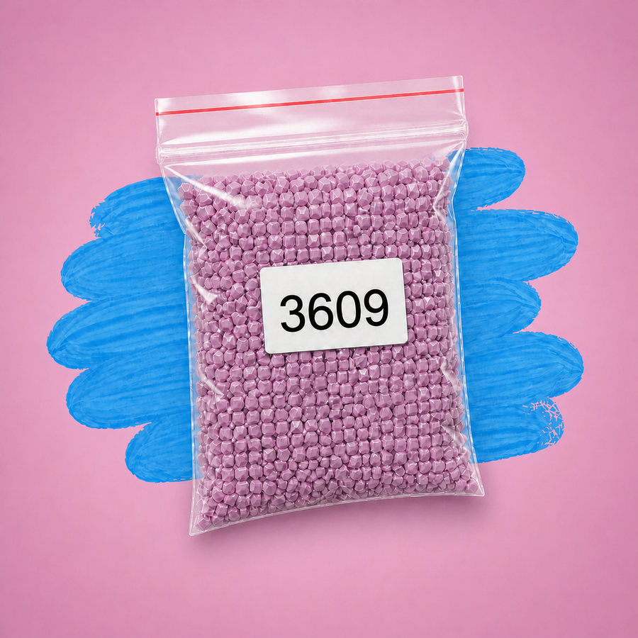 Zakje diamond-paintingsteentjes met kleurcode DMC 3609