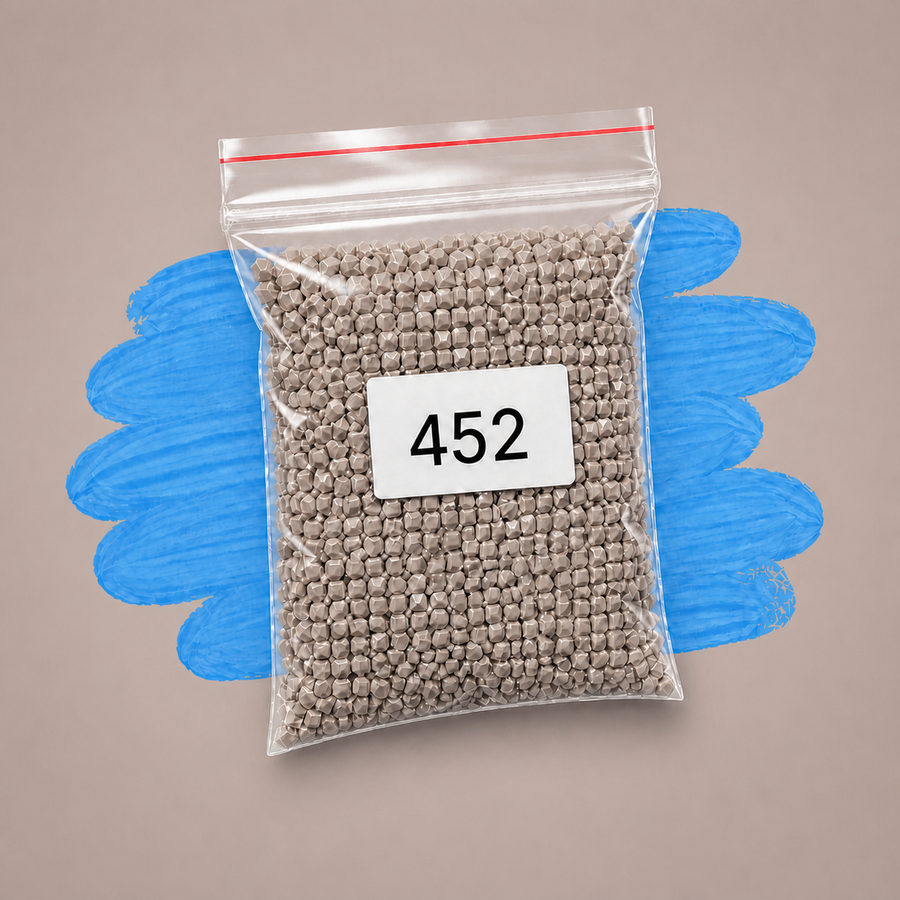 Zakje diamond-paintingsteentjes met kleurcode DMC 452