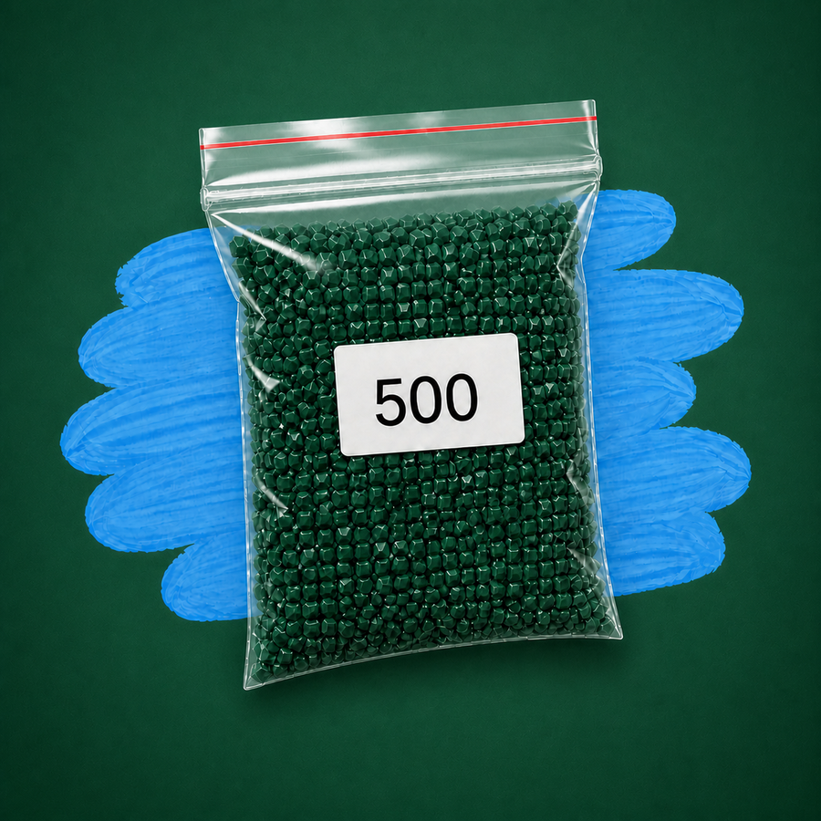 Zakje diamond-paintingsteentjes met kleurcode DMC 500