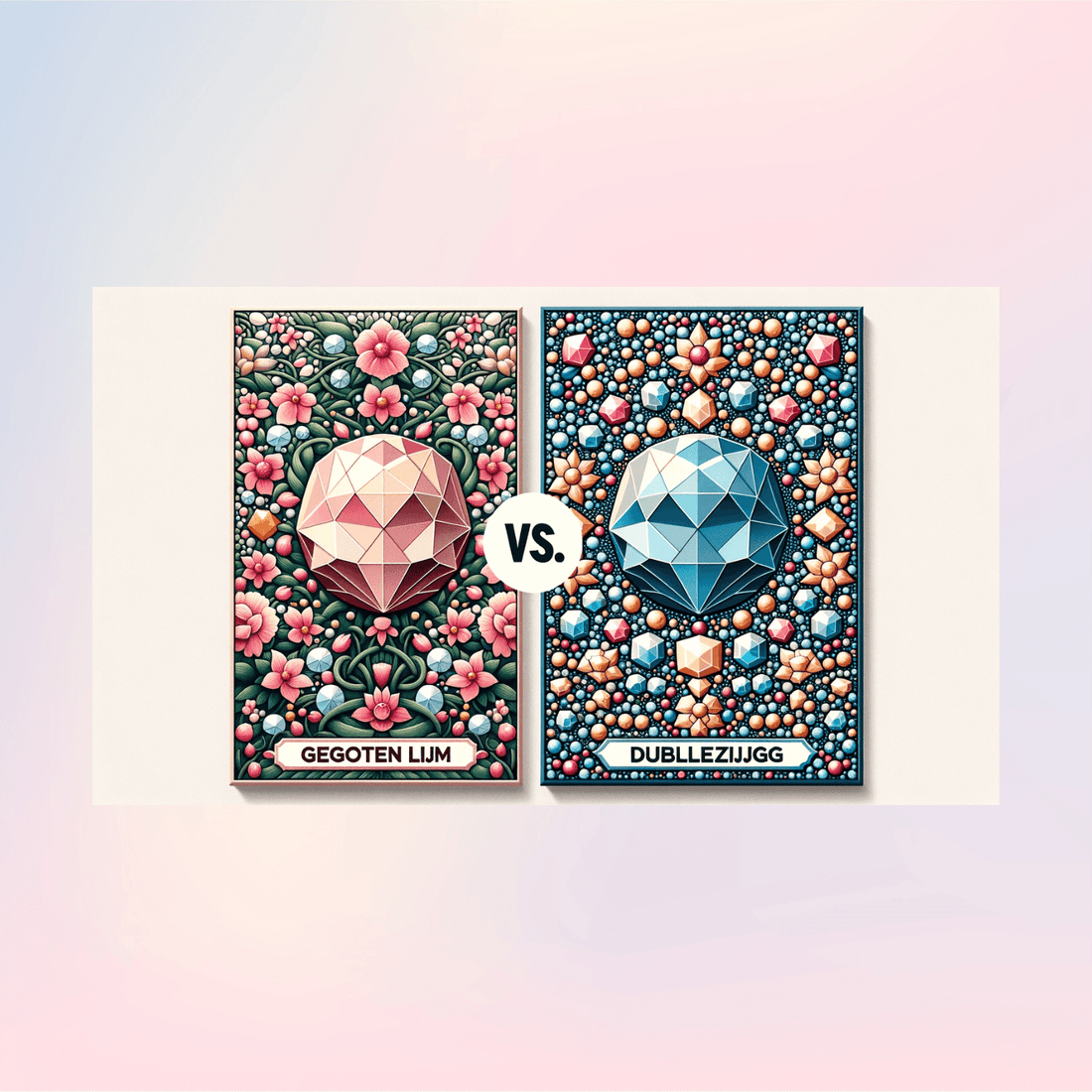 Diamond Painting: Gegoten Lijm vs. Dubbelzijdig Plakband