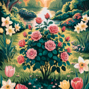 Diamond painting bloemen