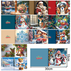 diamond painting 12 kerstkaarten - kerstmagie set – afbeelding 2