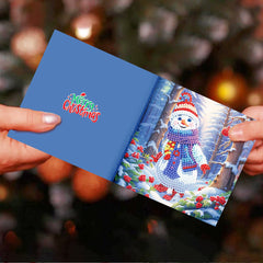 diamond painting 12 kerstkaarten - kerstman & diertjes set – afbeelding 5