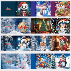 diamond painting 12 kerstkaarten - magische kerst set – afbeelding 10